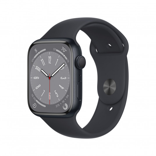 Išmanusis laikrodis Apple Watch Series 8 GPS, 41mm Midnight Aluminium Case with Midnight Sport Band - Regular / MNP53UL/A