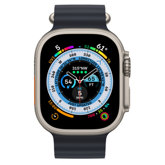  Išmanusis laikrodis Apple Watch Ultra GPS, 49mm LTE Titanium Case with Midnight Ocean Band MQFK3UL/A 