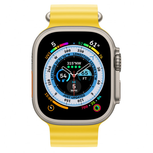  Išmanusis laikrodis Apple Watch Ultra GPS, 49mm LTE Titanium Case with Yellow Ocean Band MNHG3UL/A 