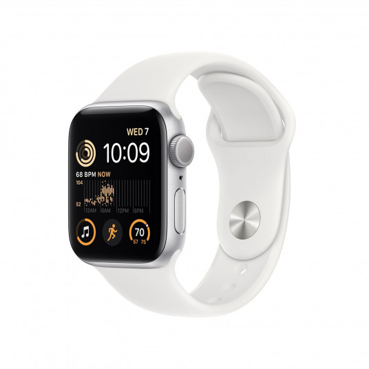 Išmanusis laikrodis Apple Watch SE 2022 GPS, 40mm LTE Silver Aluminium Case with White Sport Band MNPP3UL/A