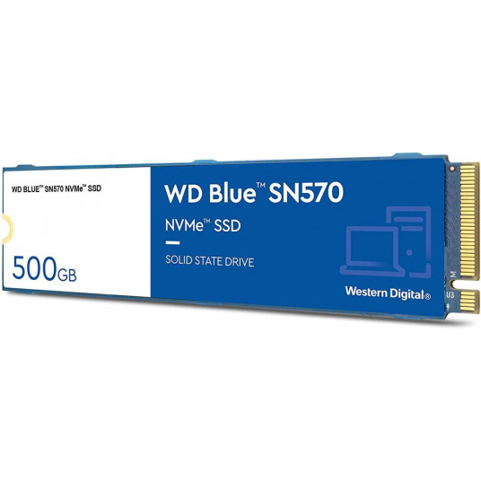  WD Blue SSD SN570 NVMe 500GB M.2 2280 PCIe Gen3 8Gb/s internal single-packed 