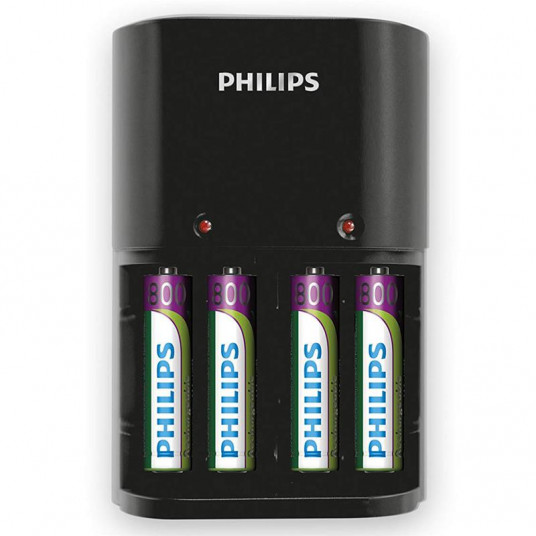  Charger Philips + 4 x AAA 800 mAh 