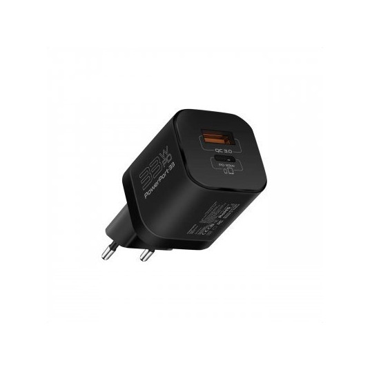 PROMATE PowerPort-33 GaNFast Charger adapter 33W / USB-C PD / USB-A