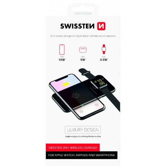 Swissten Wireless Charger 2in1 Stand 10W