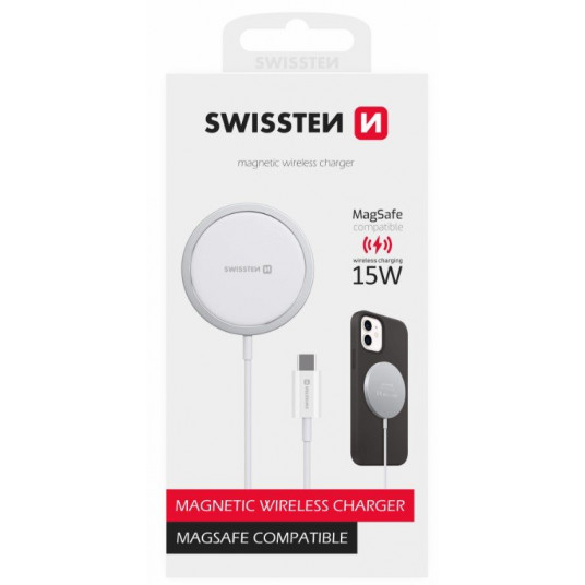 Swissten MagStick Wireless Charger 15W for Apple iPhone USB-C