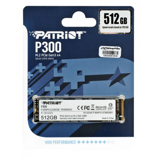 PATRIOT P300 512GB M2 2280 PCIe SSD