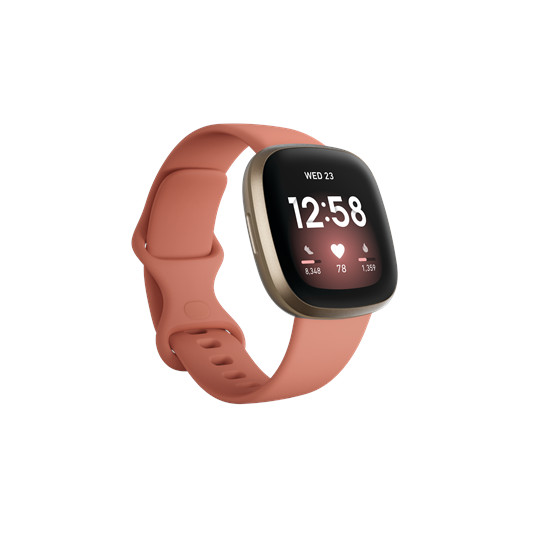  Išmanusis laikrodis Fitbit Versa 3 Pink Clay/Soft Gold Aluminum FB511GLPK 