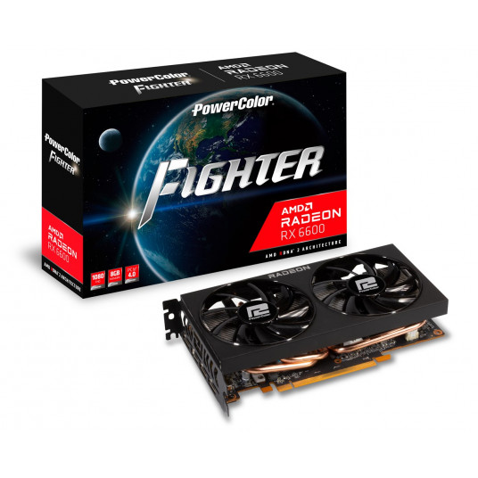  PowerColor AXRX 6600 8GBD6-3DH vaizdo plokštė AMD Radeon RX 6600 8 GB GDDR6 
