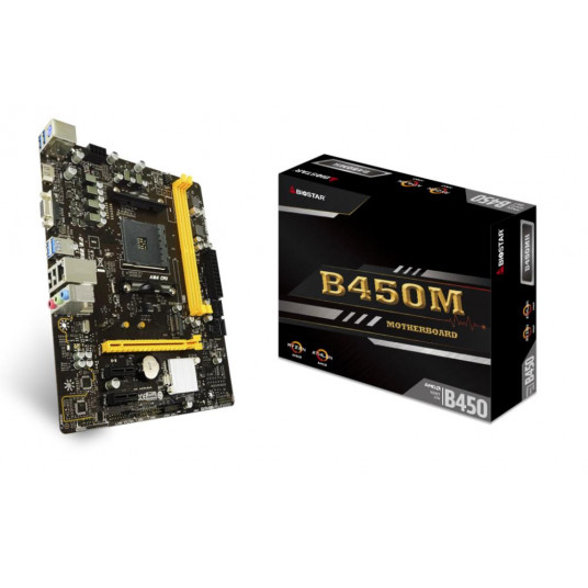  Mainboard|BIOSTAR|AMD B450|SAM4|MicroATX|Memory DDR4|Memory slots 2|2xPCI-Express 2.0 1x|1xPCI-Express 3.0 16x|1xM.2|1x15pin D-sub|1xHDMI|2xUSB 2.0|4xUSB 3.2|1xPS/2|1xRJ45|3xAudio port|B450MH 
