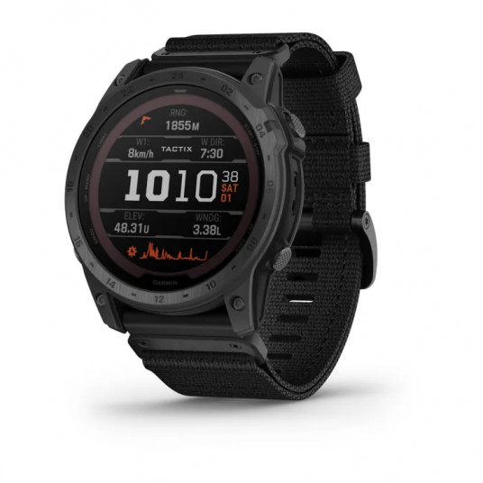  Išmanusis laikrodis Garmin Tactix 7 PRO Ballistic Edition Solar, GPS Watch, EMEA Watch Black 010-02704-21 