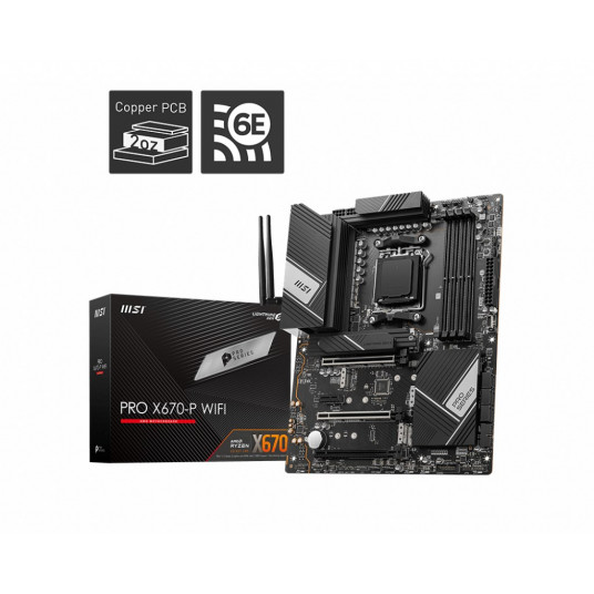  MSI PRO X670-P WIFI pagrindinė plokštė AMD X670 AM5 lizdas ATX 