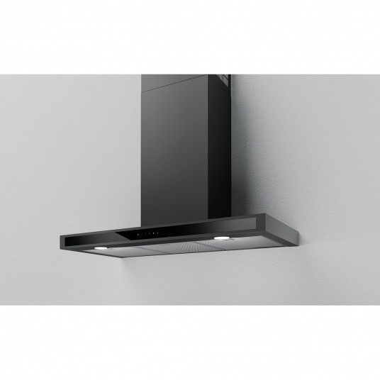 Montuojamas prie sienos kamino tipo gartraukis ESISTYLE MOON WALL 60 BLACK MOTOR ON BOARD