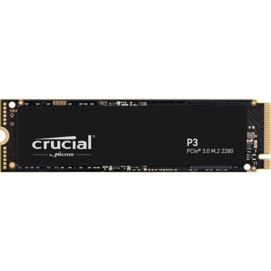  Crucial SSD  P3 Plus 500 GB, SSD form factor M.2 2280, SSD interface PCIe NVMe Gen 3, Write speed 1900 MB/s, Read speed 3500 MB/s 