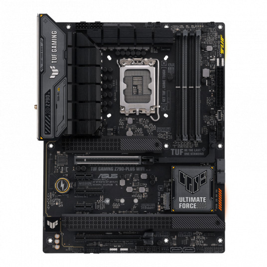 Asus TUF GAMING Z790-PLUS WIFI Processor family Intel, Processor socket LGA1700, DDR5 DIMM, Memory slots 4, Supported hard disk drive interfaces SATA, M.2, Number of SATA connectors 4, Chipset Intel Z790, ATX