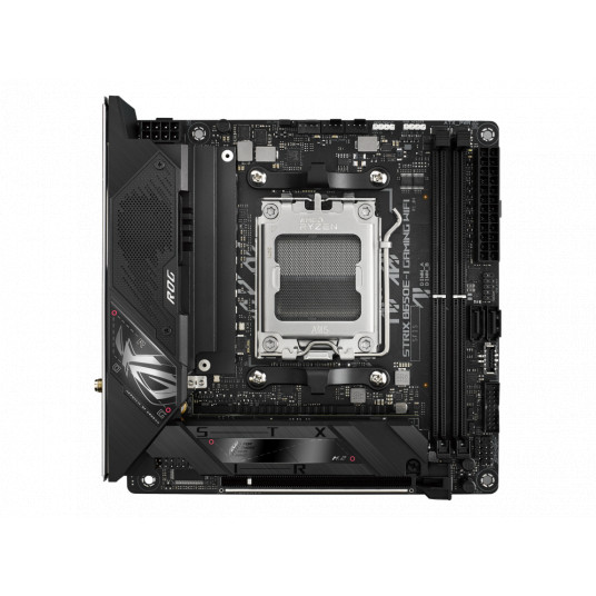 Asus ROG STRIX B650E-I GAMING WIFI Processor family AMD, Processor socket AM5, DDR5 DIMM, Memory slots 2, Supported hard disk drive interfaces SATA, M.2, Number of SATA connectors 2, Chipset AMD B650, Mini-ITX