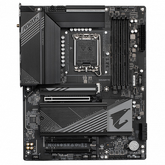 Gigabyte B760 AORUS ELITE AX 1.0 M/B Processor family Intel, Processor socket LGA1700, DDR4 DIMM, Memory slots 4, Supported hard disk drive interfaces SATA, M.2, Number of SATA connectors 4, Chipset Intel B760 Express, ATX