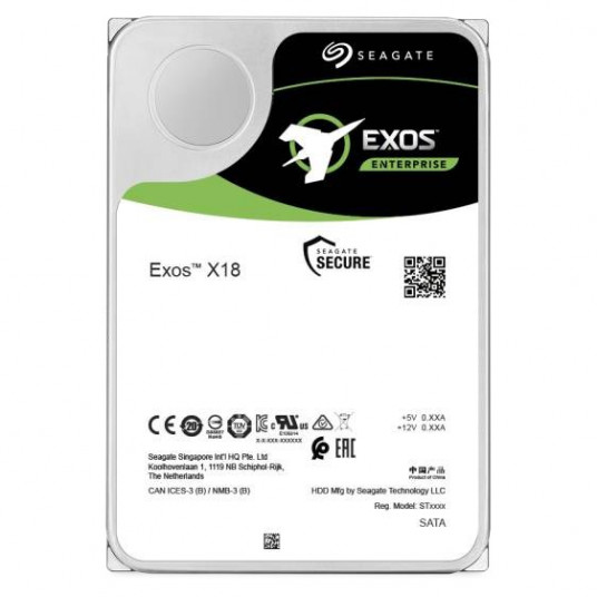  Seagate Exos X18 3.5" 16000 GB „Serial ATA III“ 
