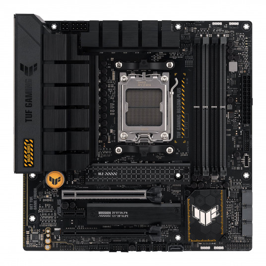 Asus TUF GAMING B650M-PLUS Processor family AMD, Processor socket AM5, DDR5 DIMM, Memory slots 4, Supported hard disk drive interfaces SATA, M.2, Number of SATA connectors 4, Chipset AMD B650, micro-ATX
