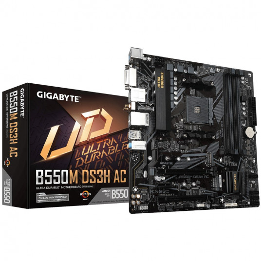  Gigabyte B550M DS3H AC AMD B550 AM4 lizdas „micro ATX“ 