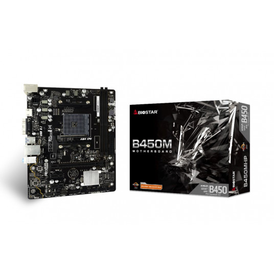  Biostar B450MHP pagrindinė plokštė AMD B450 AM4 lizdas „micro ATX“ 