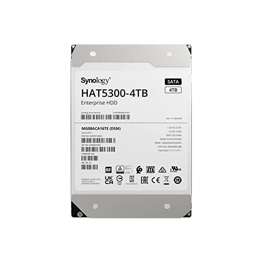  Synology HDD 3.5” 4TB SATA (HAT5300-4T) 