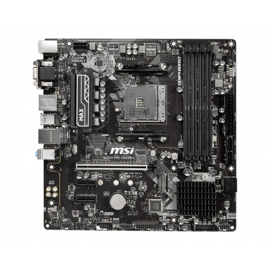  MSI B450M PRO-VDH Max AMD B450 AM4 lizdas „micro ATX“ 
