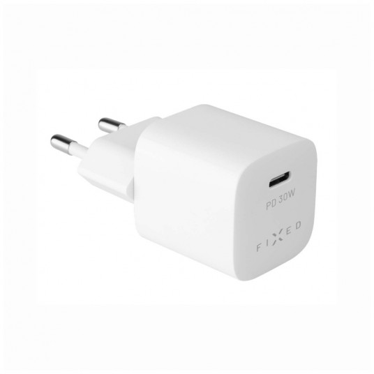 FIXED Mini USB-C Travel Charger 30W, White 