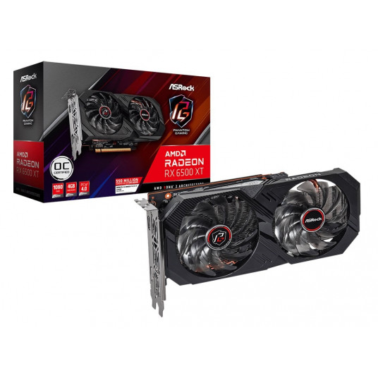  Asrock AMD Radeon RX 6500 XT Phantom Gaming D 4 GB GDDR6 vaizdo plokštė 