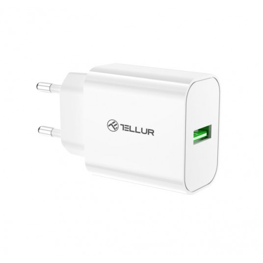  Tellur USB-A Wall Charger 18W with QC3.0 White 