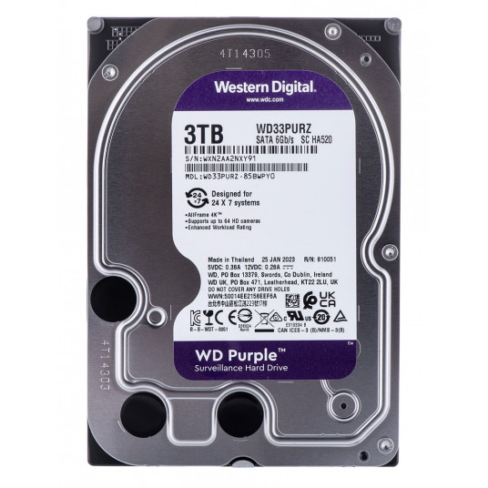  3TB WD Purple WD33PURZ 5400RPM 256MB 