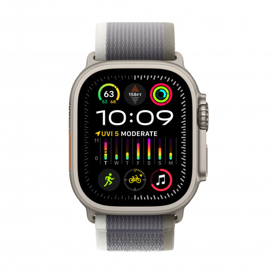  Išmanusis laikrodis Apple Watch Ultra 2 GPS + Cellular, 49mm Titanium Case with Green/Grey Trail Loop - S/M MRF33UL/A 