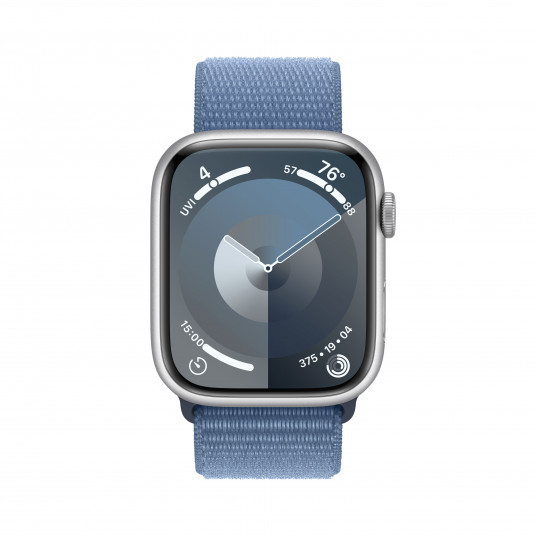 Išmanusis laikrodis Apple Watch Series 9 GPS 45mm Silver Aluminium Case with Winter Blue Sport Loop MR9F3ET/A