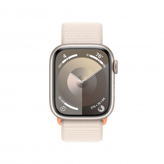 Išmanusis laikrodis Apple Watch Series 9 GPS + Cellular 41mm Starlight Aluminium Case with Starlight Sport Loop MRHQ3ET/A