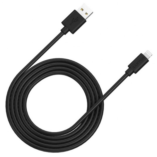 Kabelis CANYON MFI-12 USB - Lightning 2m Juodas