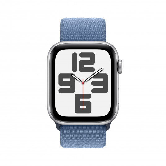  Išmanusis laikrodis Apple Watch SE GPS 44mm Silver Aluminium Case with Winter Blue Sport Loop MREF3ET/A 