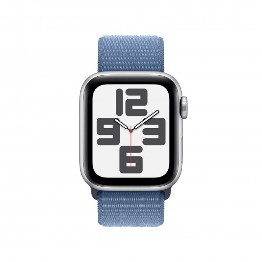  Išmanusis laikrodis Apple Watch SE GPS + Cellular 40mm Silver Aluminium Case with Winter Blue Sport Loop MRGQ3ET/A 