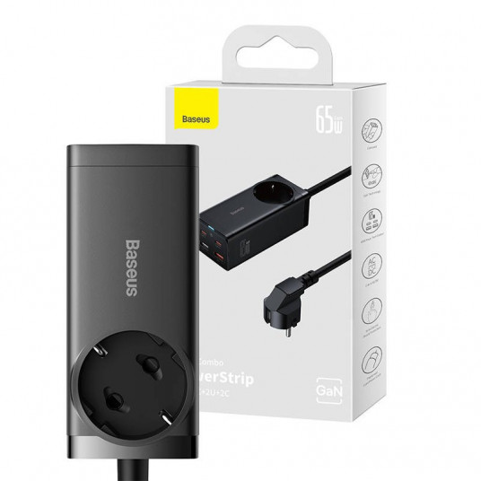  Ładowarka sieciowa / listwa zasilająca Baseus GaN3 Pro 2x USB + 2xUSB-C + AC, 65W 