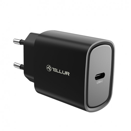  Tellur 20W USB-C PD wall charger black 