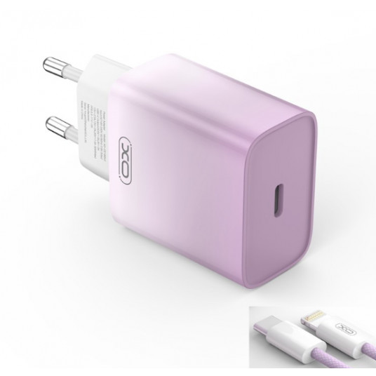  XO CE18 PD Wall Charger 30W + USB-C - Lightning Cable 1m 