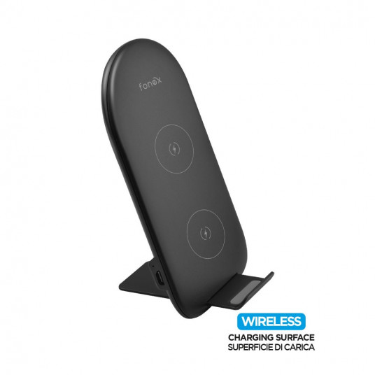 Wireless Charger Stand 10W Speed Charge By Fonex Black