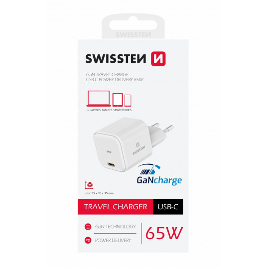 Swissten GaN Travel Charger USB-C 65W