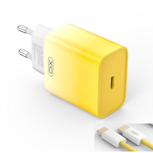  XO CE18 PD Wall Charger 30W + USB-C - USB-C Cable 1m 