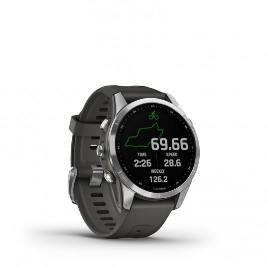 Garmin fenix 7S, Silver with Graphite Band