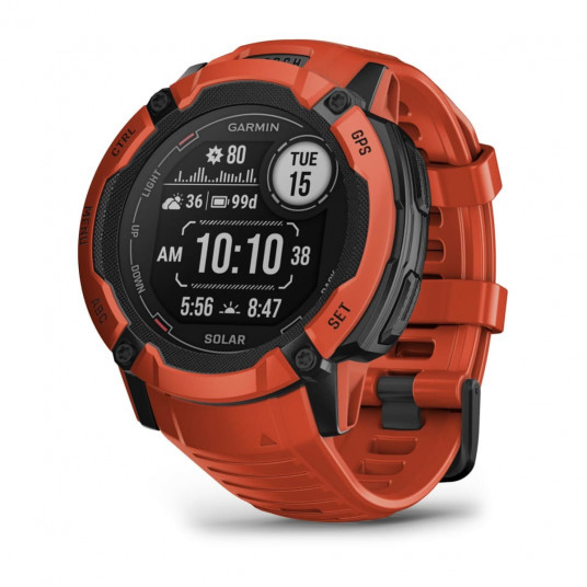  Išmanusis laikrodis Garmin Instinct 2X Solar GPS (satellite) Flame Red 010-02805-01 