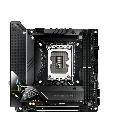 Asus ROG STRIX Z690-I GAMING WIFI Processor family Intel, Processor socket LGA1700, DDR5 DIMM, Memory slots 2, Supported hard disk drive interfaces SATA, M.2, Number of SATA connectors 4, Chipset Intel Z690, Mini ITX