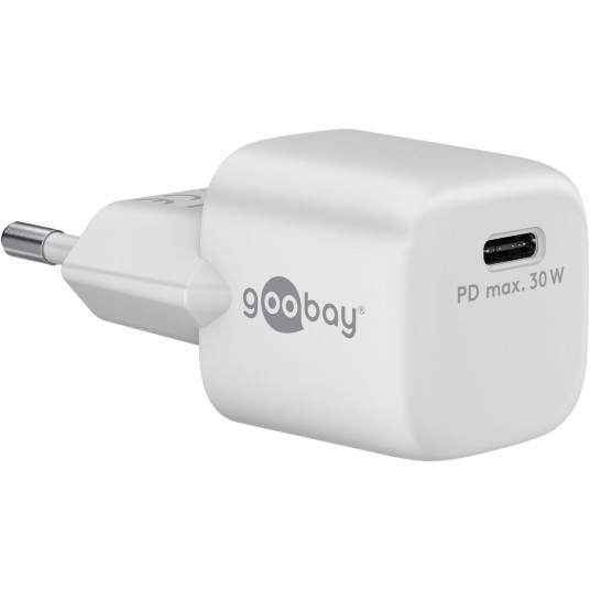  Goobay 59716 USB-C PD GaN Fast Charger Nano (30 W), White Goobay 