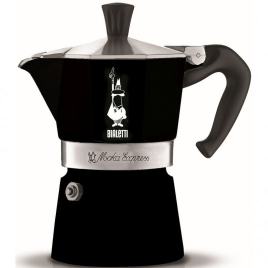 Espresso kavinukas Bialetti Moka Express 3 puodeliai, juodas