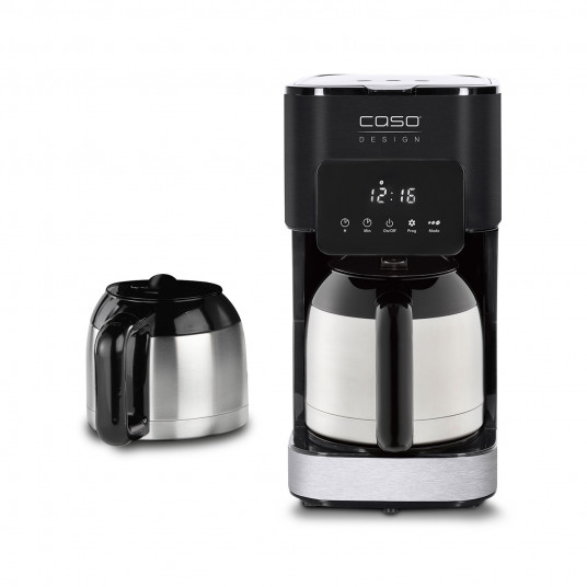  Caso Taste & Style Duo Thermo Design coffee maker with two insulated jugs, Capacity 10 cups, Black/Stainless Steel 