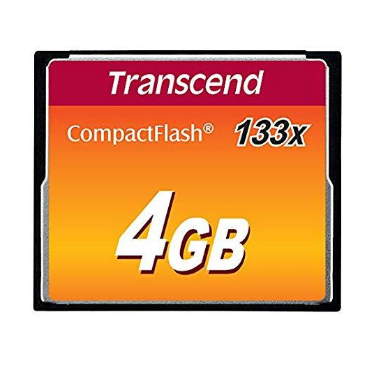  MEMORY COMPACT FLASH 4GB/SLC TS4GCF133 TRANSCEND 