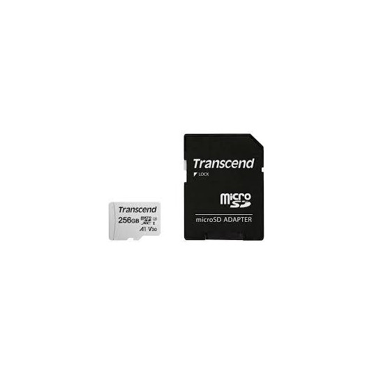  MEMORY MICRO SDXC 256GB W/ADAP/C10 TS256GUSD300S-A TRANSCEND 